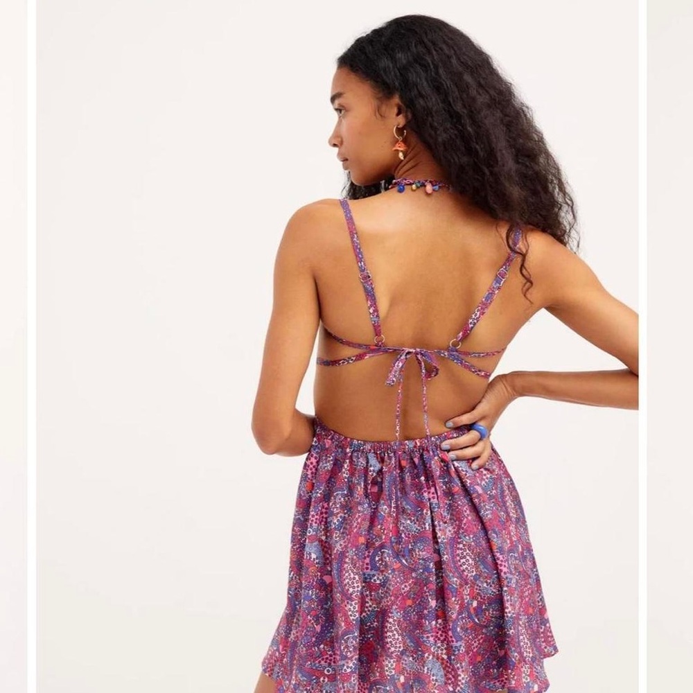 For love and lemons mini pink backless summer dress
